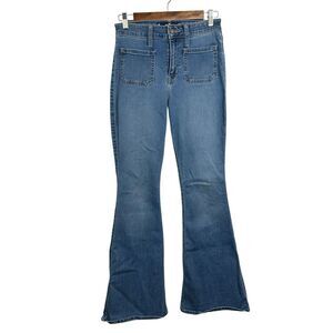 Hollister Jeans‎ Womens High Rise Flare Light Wash Fade Stretch Denim 27R